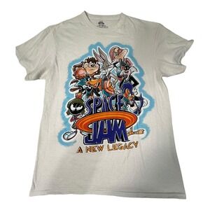Space Jam A New Legacy‎ T-Shirt Looney Tunes Characters Graphic Tee Medium